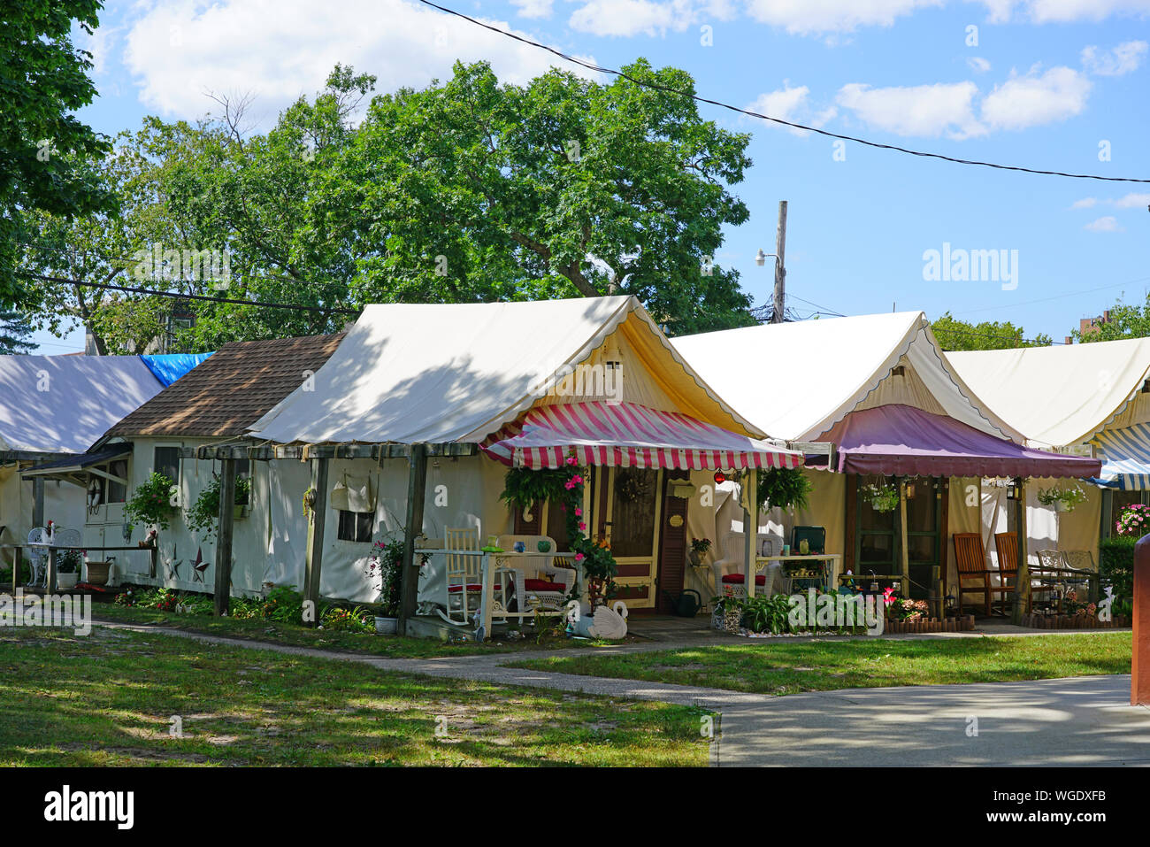 Ocean Grove Nj 10 Aug 2019 View Of The Summer Tent Cabins