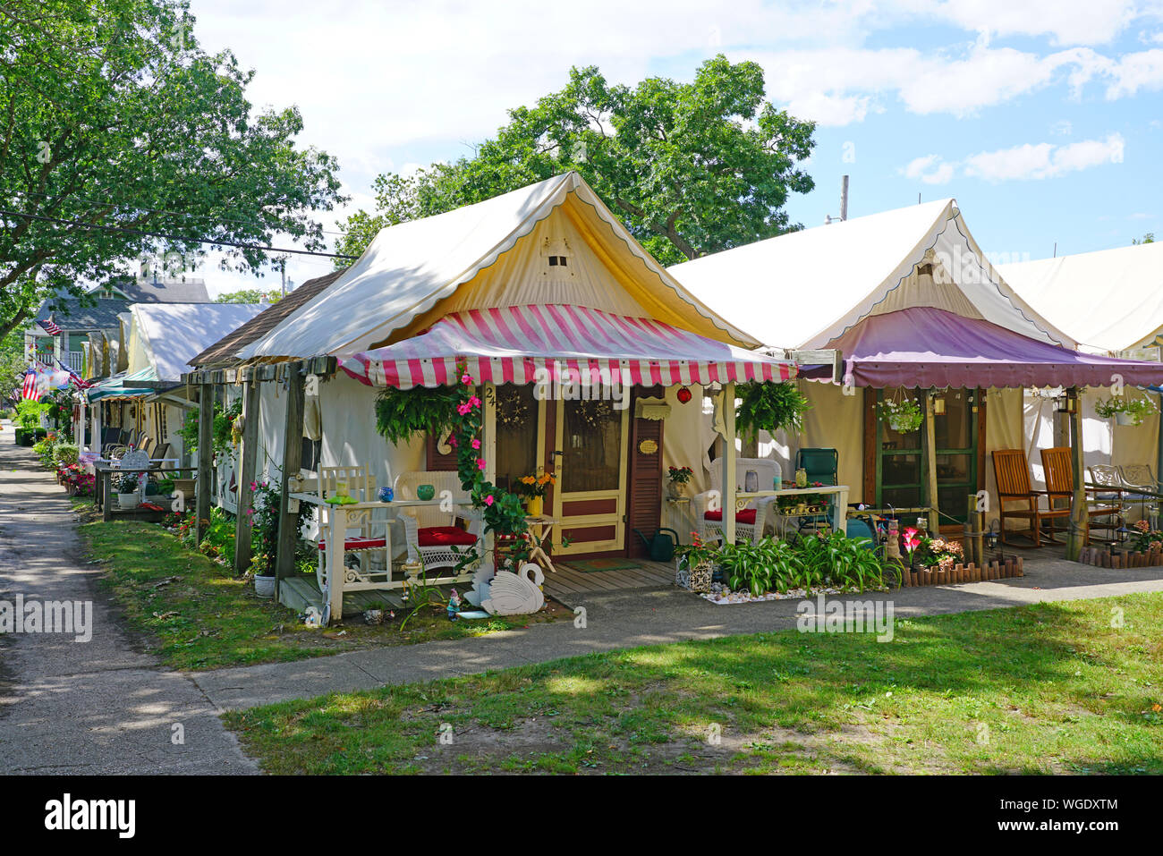 Ocean Grove Nj 10 Aug 2019 View Of The Summer Tent Cabins
