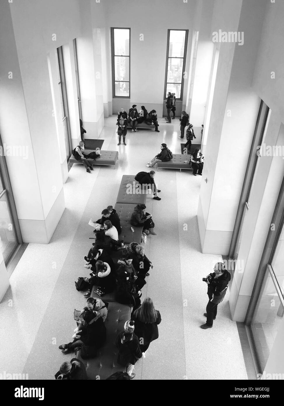 Waiting room built structure Black and White Stock Photos & Images - Alamy