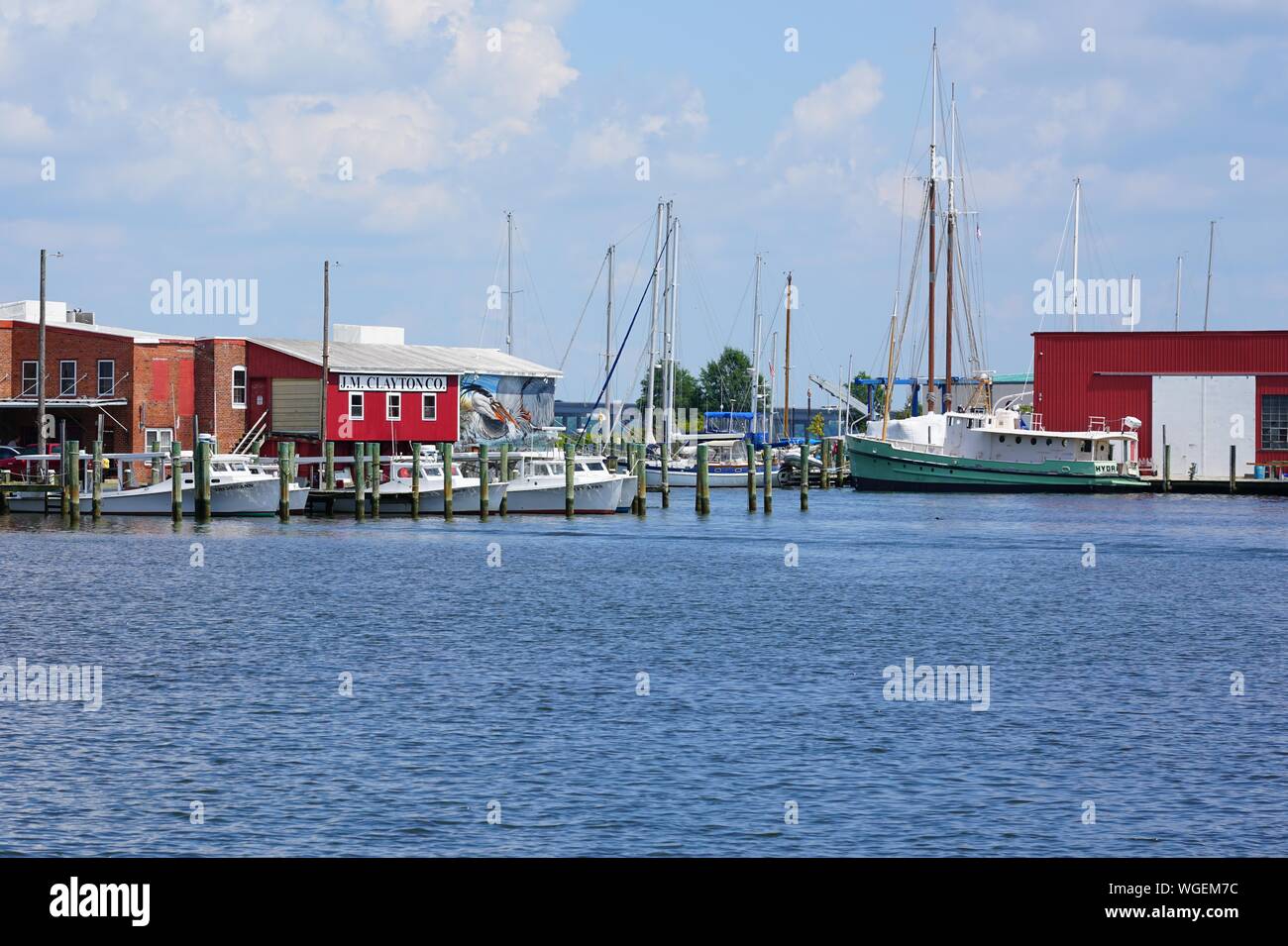 CAMBRIDGE, MD -17 AUG 2019- View of the J.M Clayton crab company