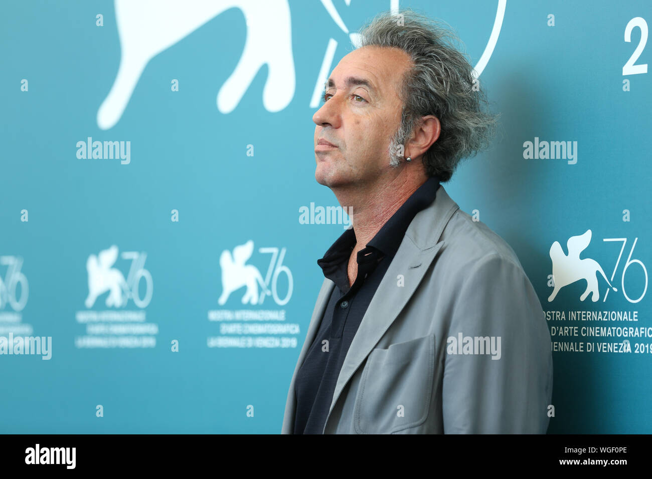 Venice, Italy. 01st Sep, 2019. Paolo Sorrentino attends The New Pope photocall during the 76th Venice Film Festival (Credit: Mickael Chavet/Daybreak/Alamy Live News) Credit: Mickael Chavet/Alamy Live News Stock Photo