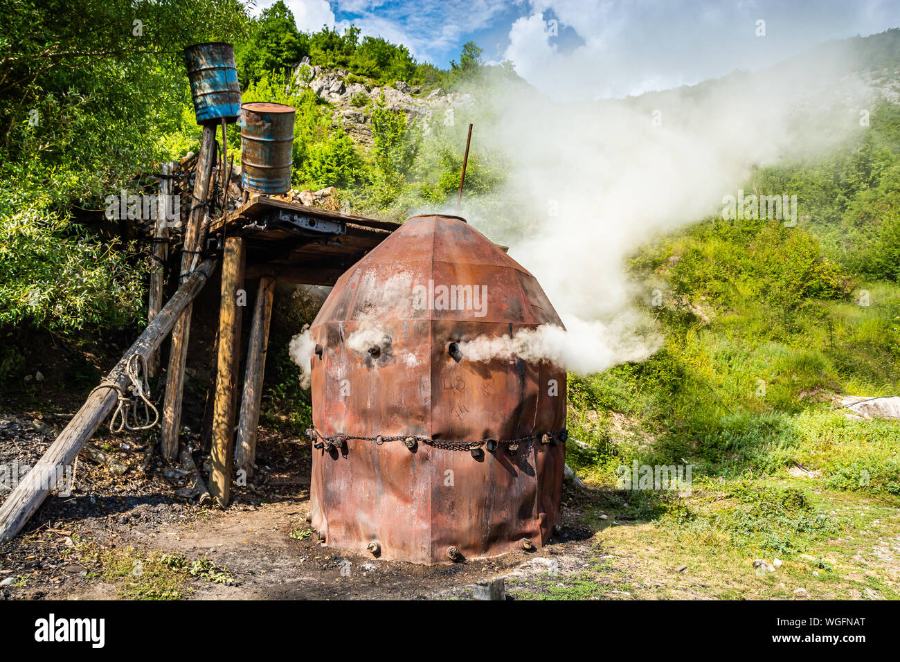 Old traditional charcoal kiln in Bosnia and Herzegovina Stock Photo Alamy
