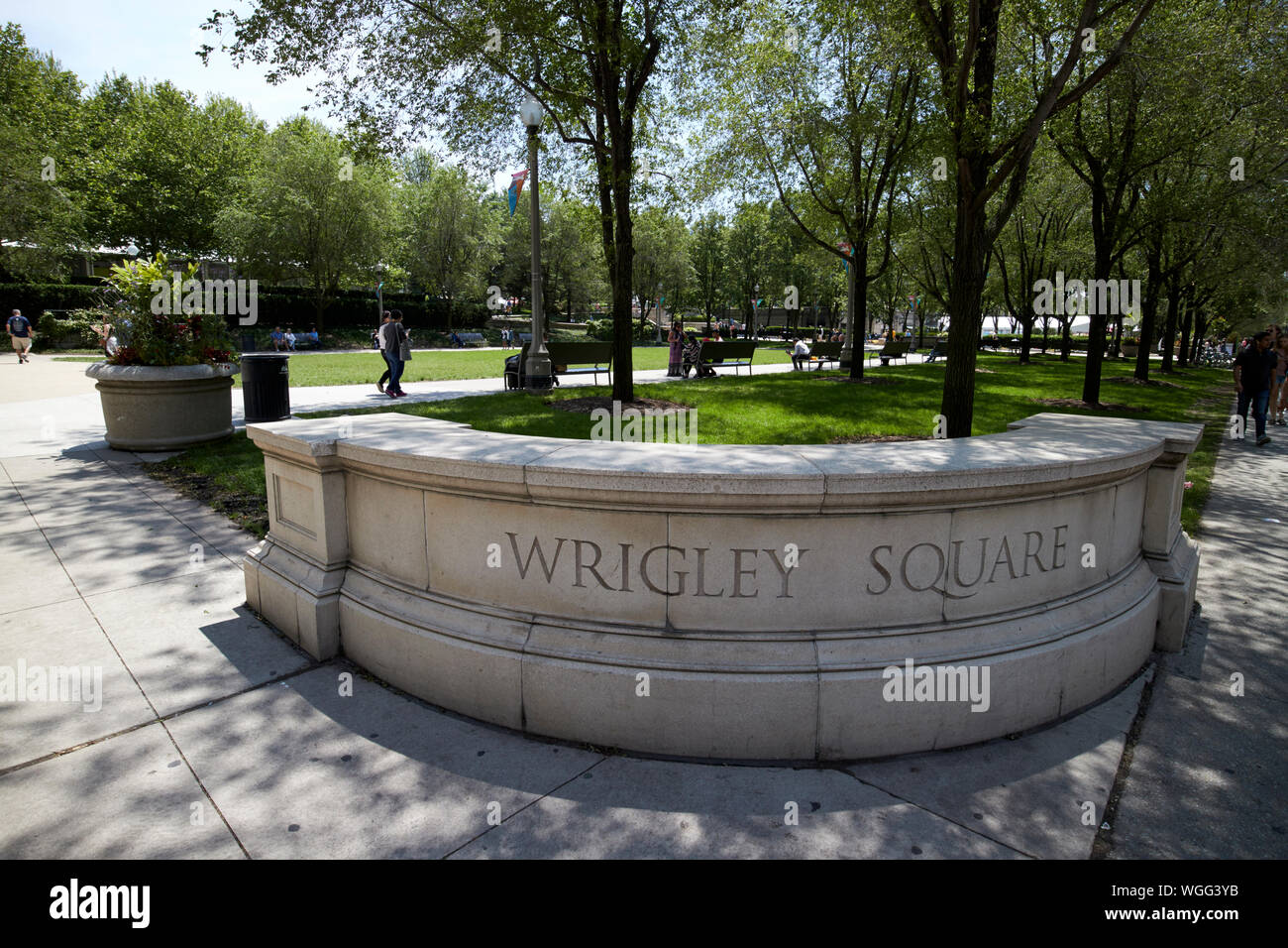 wrigley square in millennium park chicago illinois united states of america Stock Photo