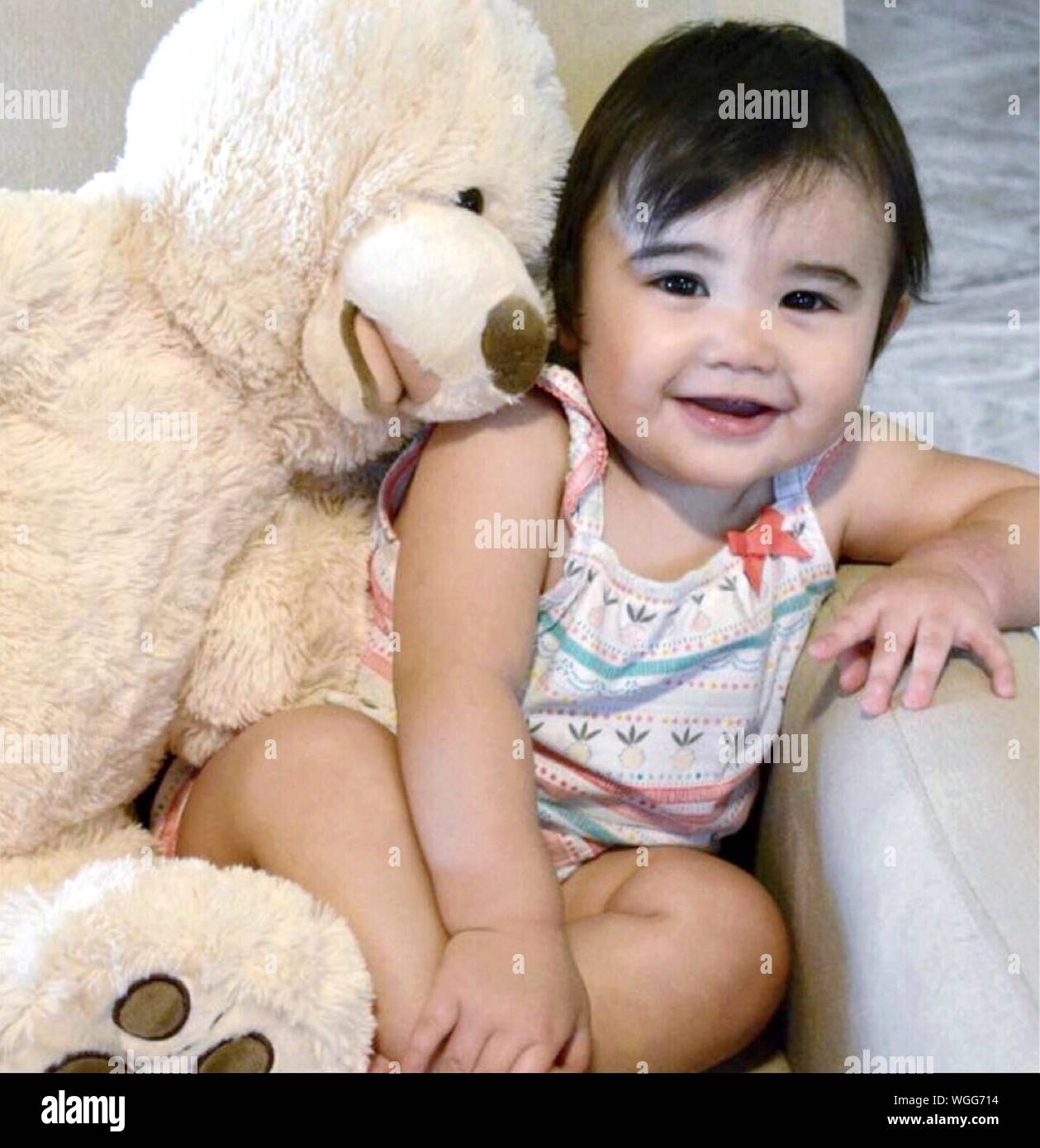 cute baby with teddy
