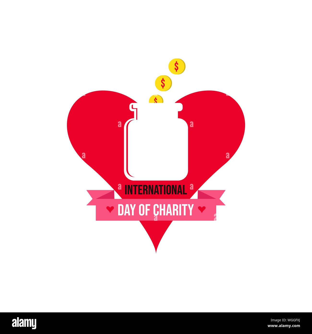 International donations on the international day of charity vector banner and poster image Stock Vector