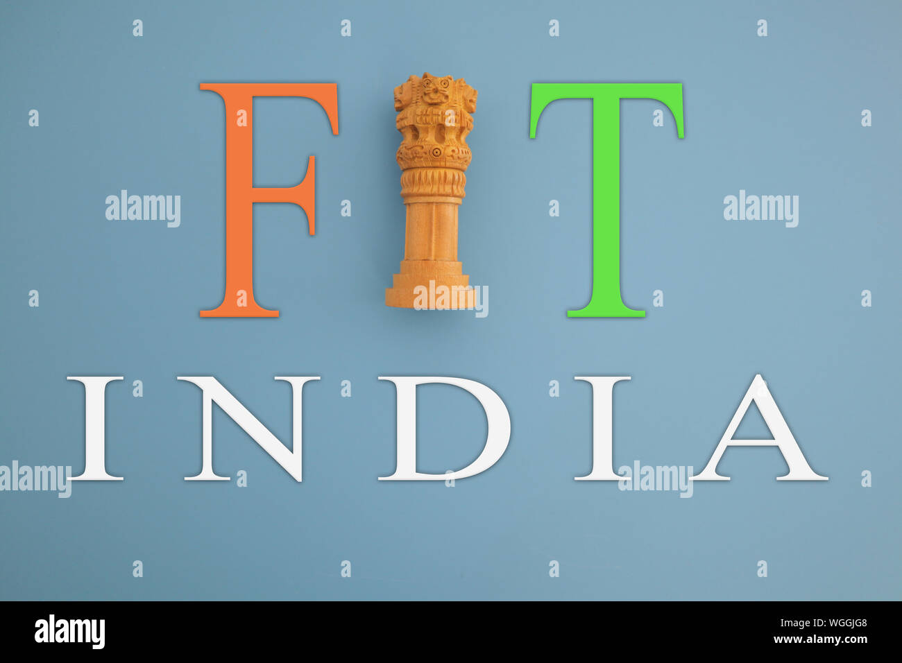 Fit India Movement recently launched by Government of India to make Indian People healthy and fit. Stock Photo
