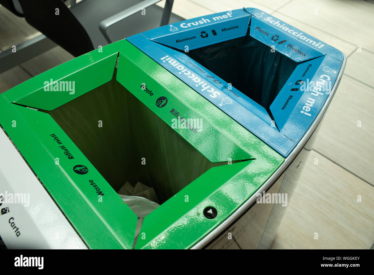 Recycle Bins Paper Glass Metal Plastic Hi-res Stock Photography And ...