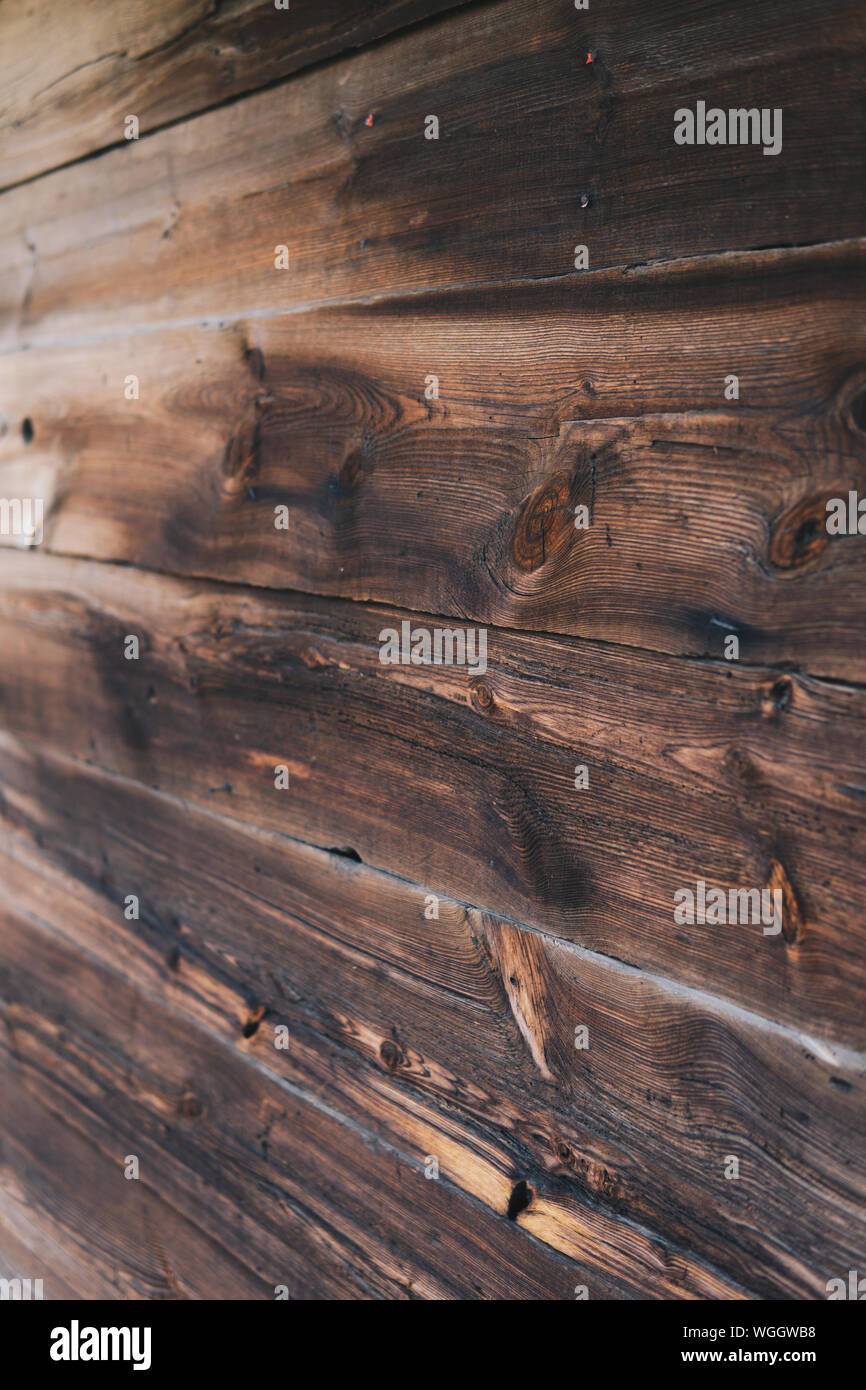 close upl of old wooden wall texture Stock Photo