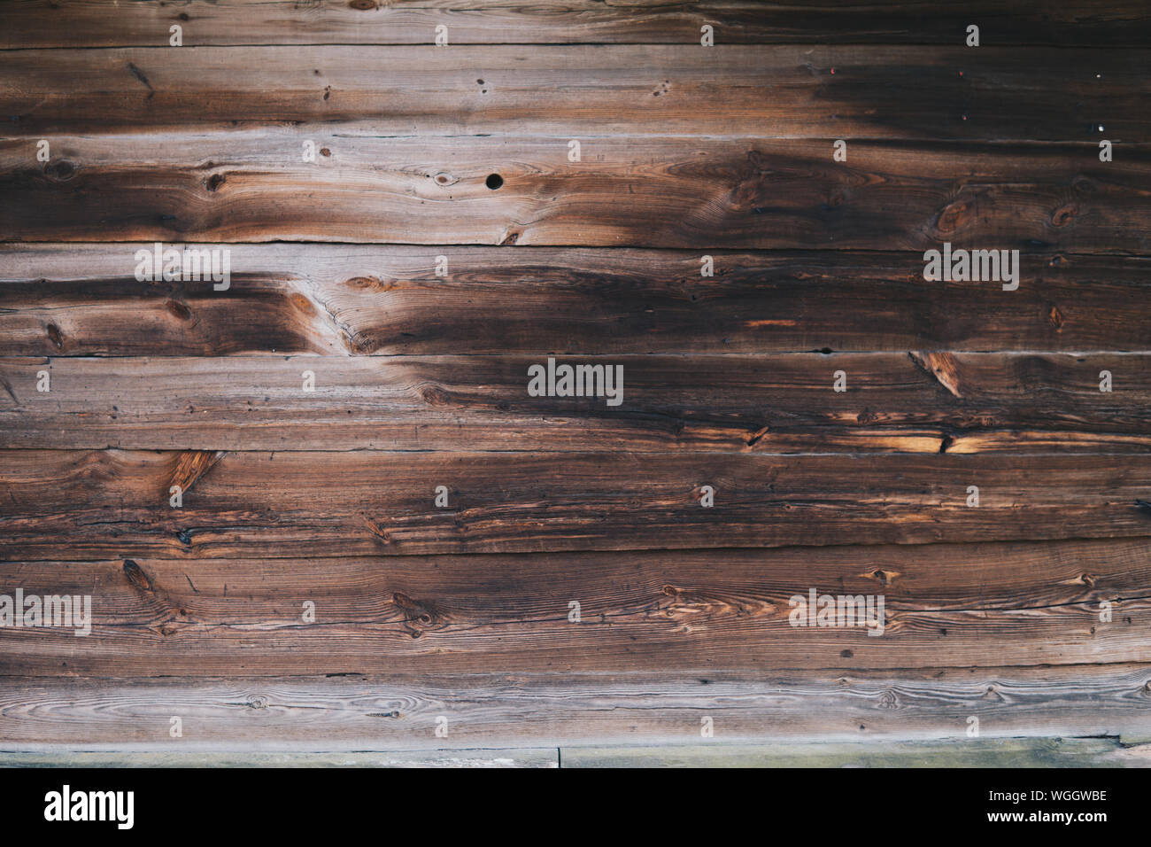 close upl of old wooden wall texture Stock Photo