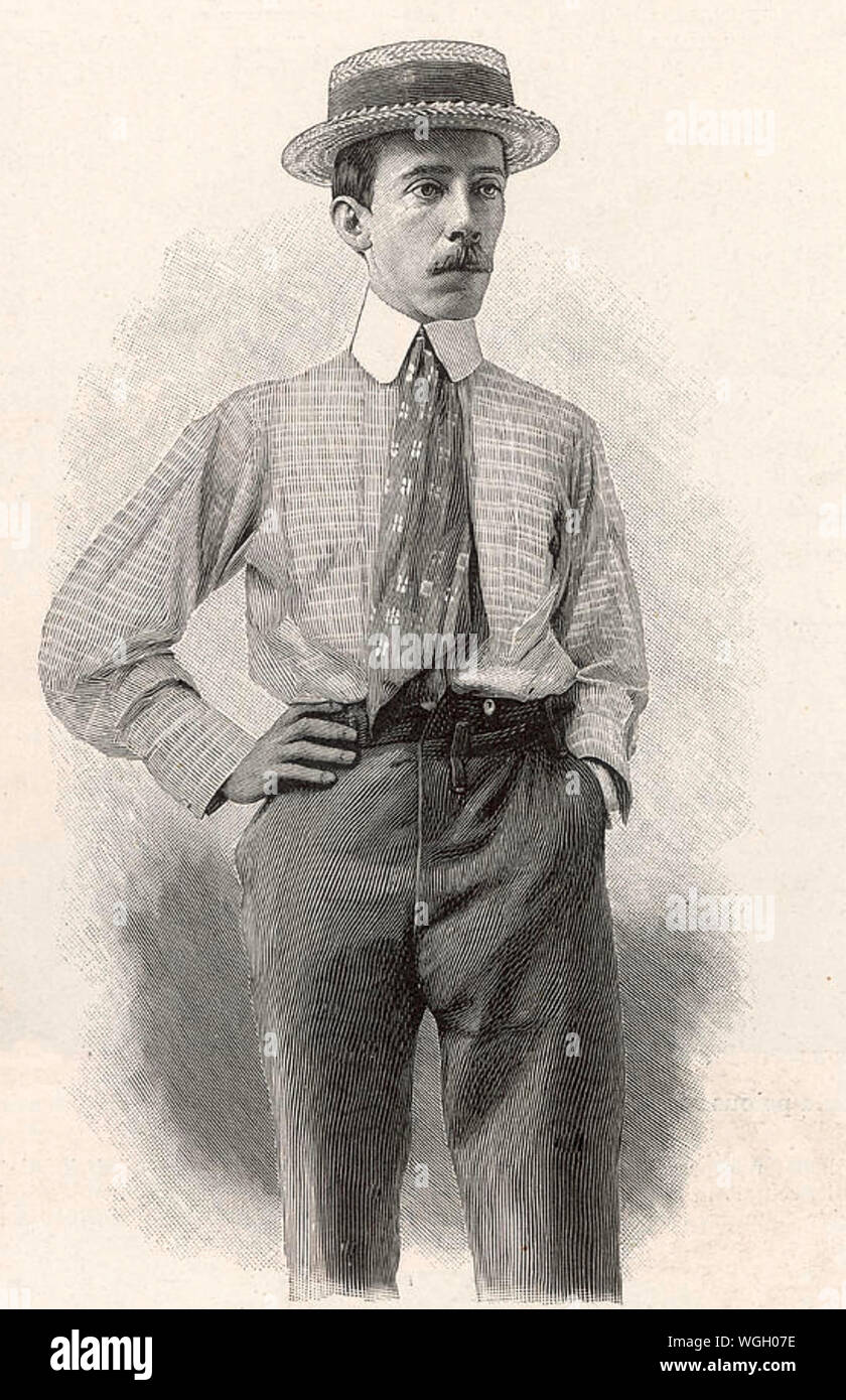 ALBERTO SANTOS-DUMONT (1873-1932) Brazilian inventor and aviation pioneer Stock Photo
