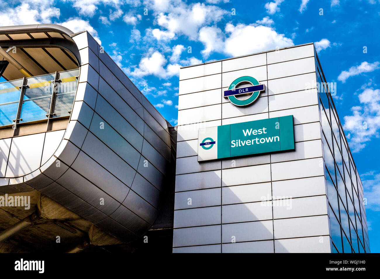 Dlr west silvertown station london hires stock photography and images