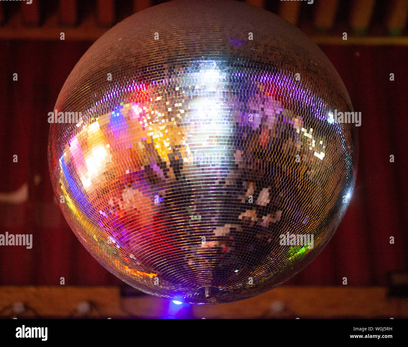 Mirrorball reflecting colours Stock Photo