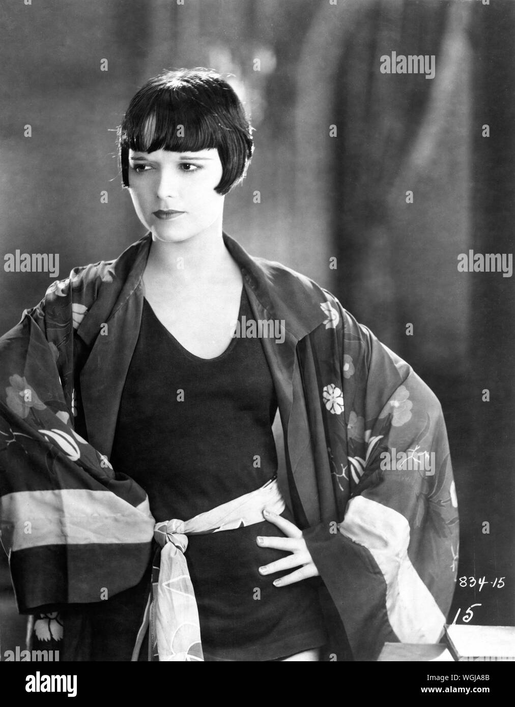 LOUISE BROOKS publicity portrait from THE AMERICAN VENUS 1926 director Frank Tuttle Silent movie Paramount Pictures Stock Photo