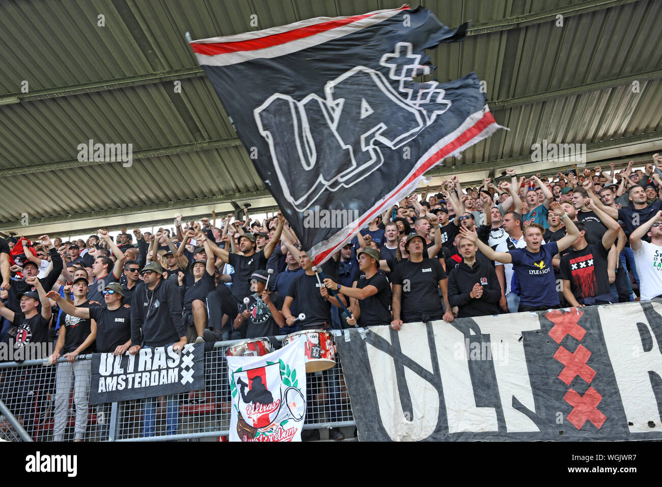 01-09-2019: Voetbal: Sparta Rotterdam v Ajax: Rotterdam Eredivisie seizoen  2019/2020, Het kasteel, stadion, Sparta Supporters Stock Photo - Alamy