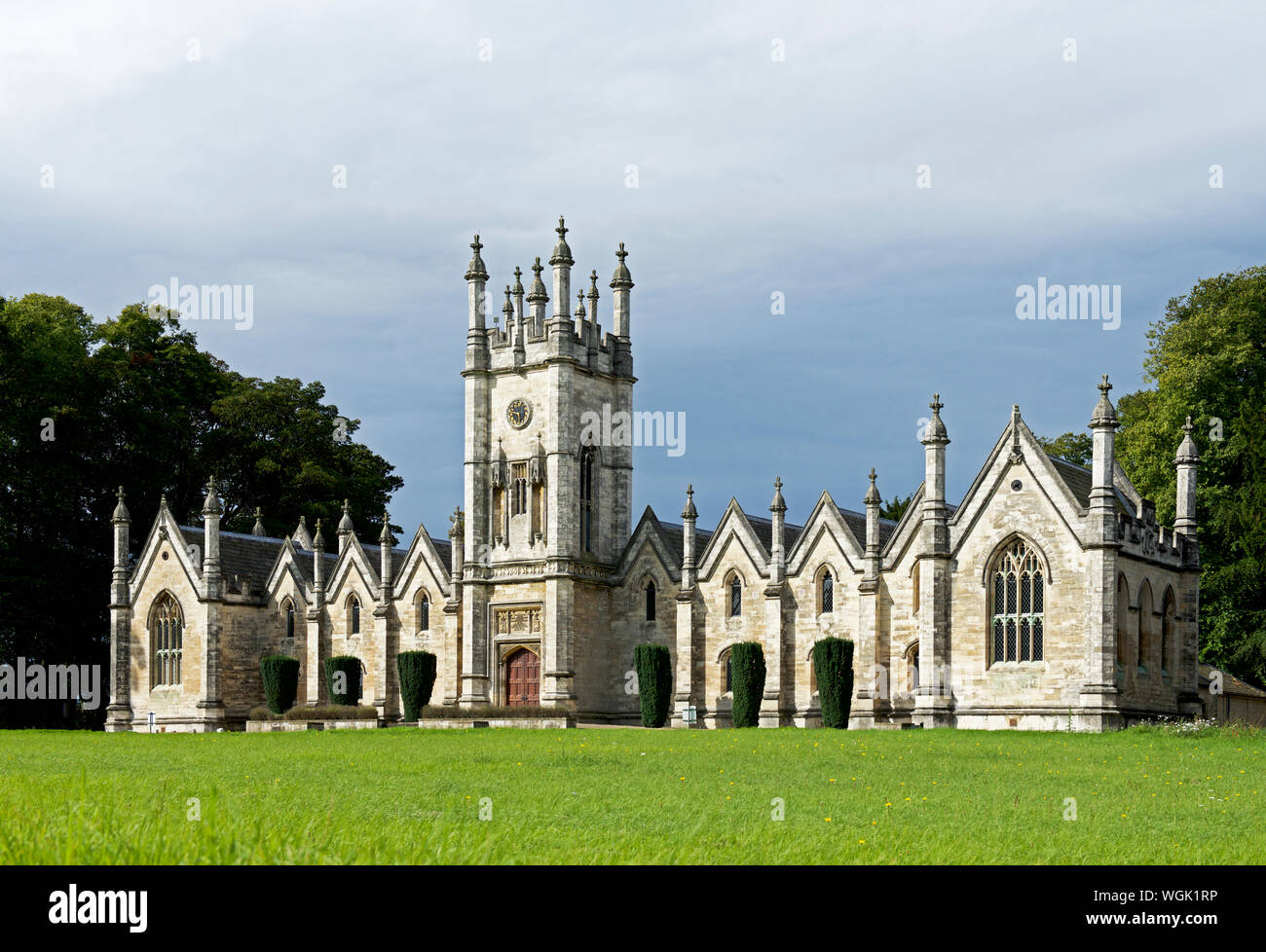 The Gascoigne Almshouses in the village of Aberford, West Yorkshire, England UK Stock Photo