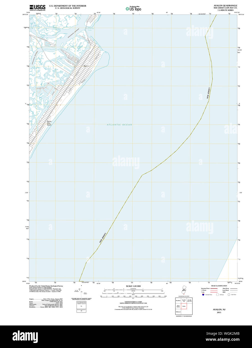 Map of avalon new jersey hires stock photography and images Alamy