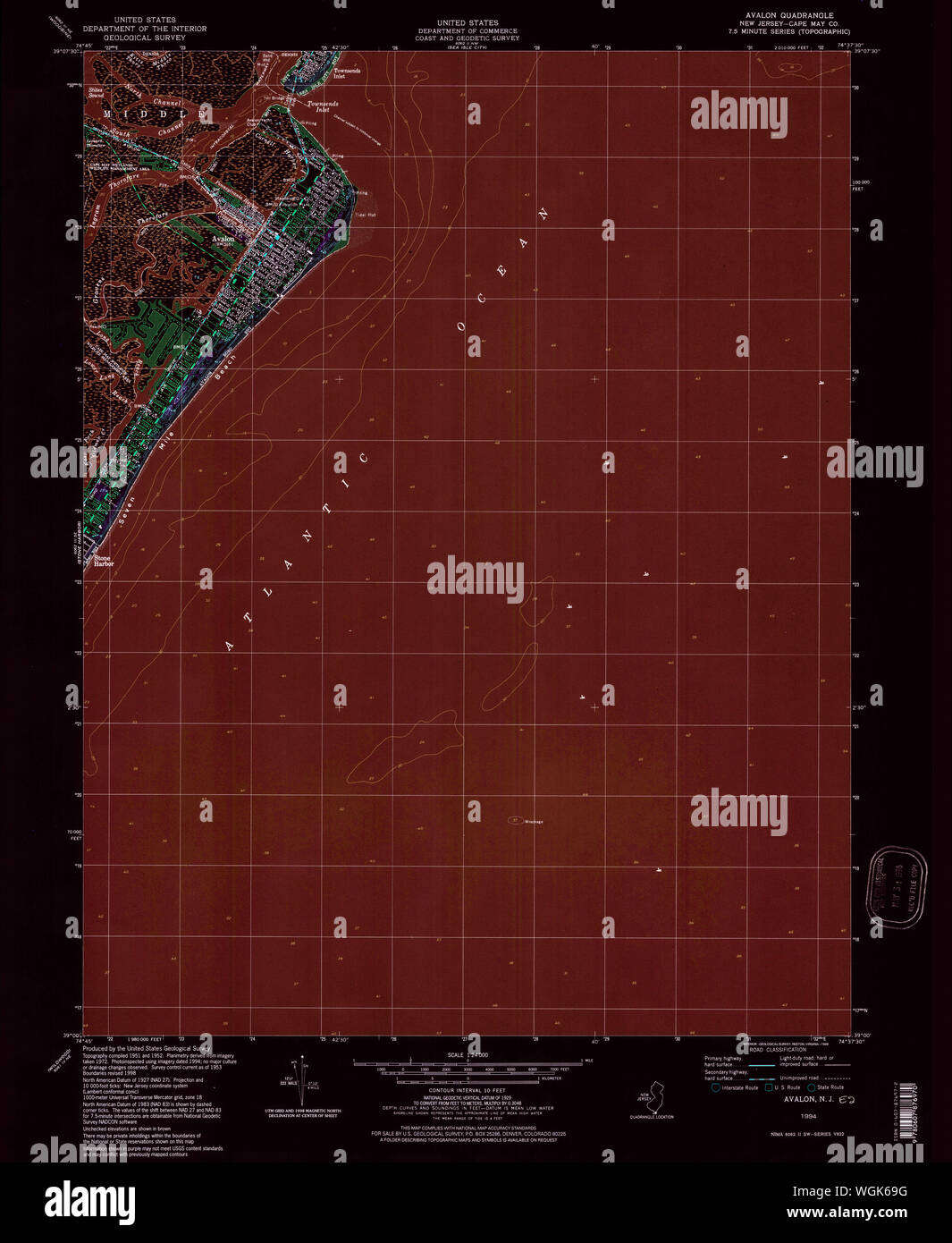Avalon new jersey map hires stock photography and images Alamy