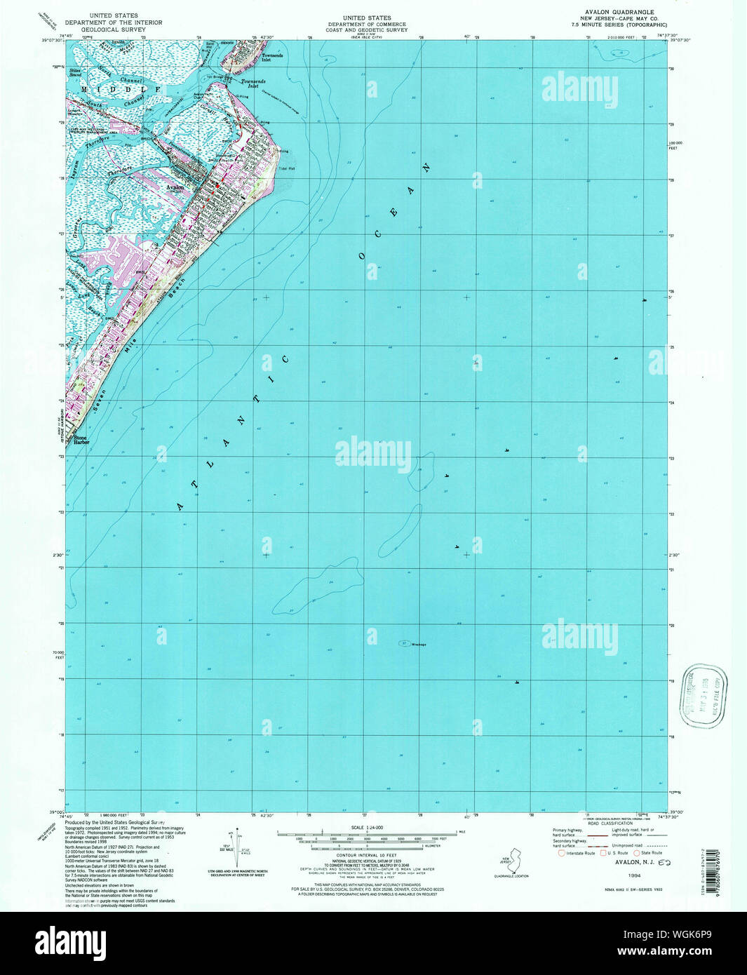 Map of avalon new jersey hires stock photography and images Alamy