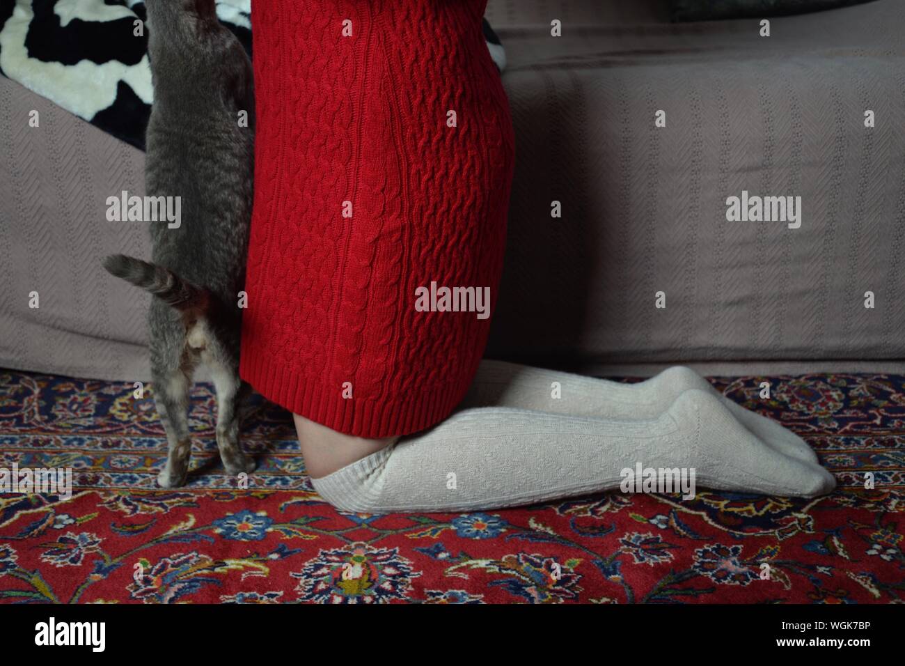 Kneeling woman hi-res stock photography and images - Alamy