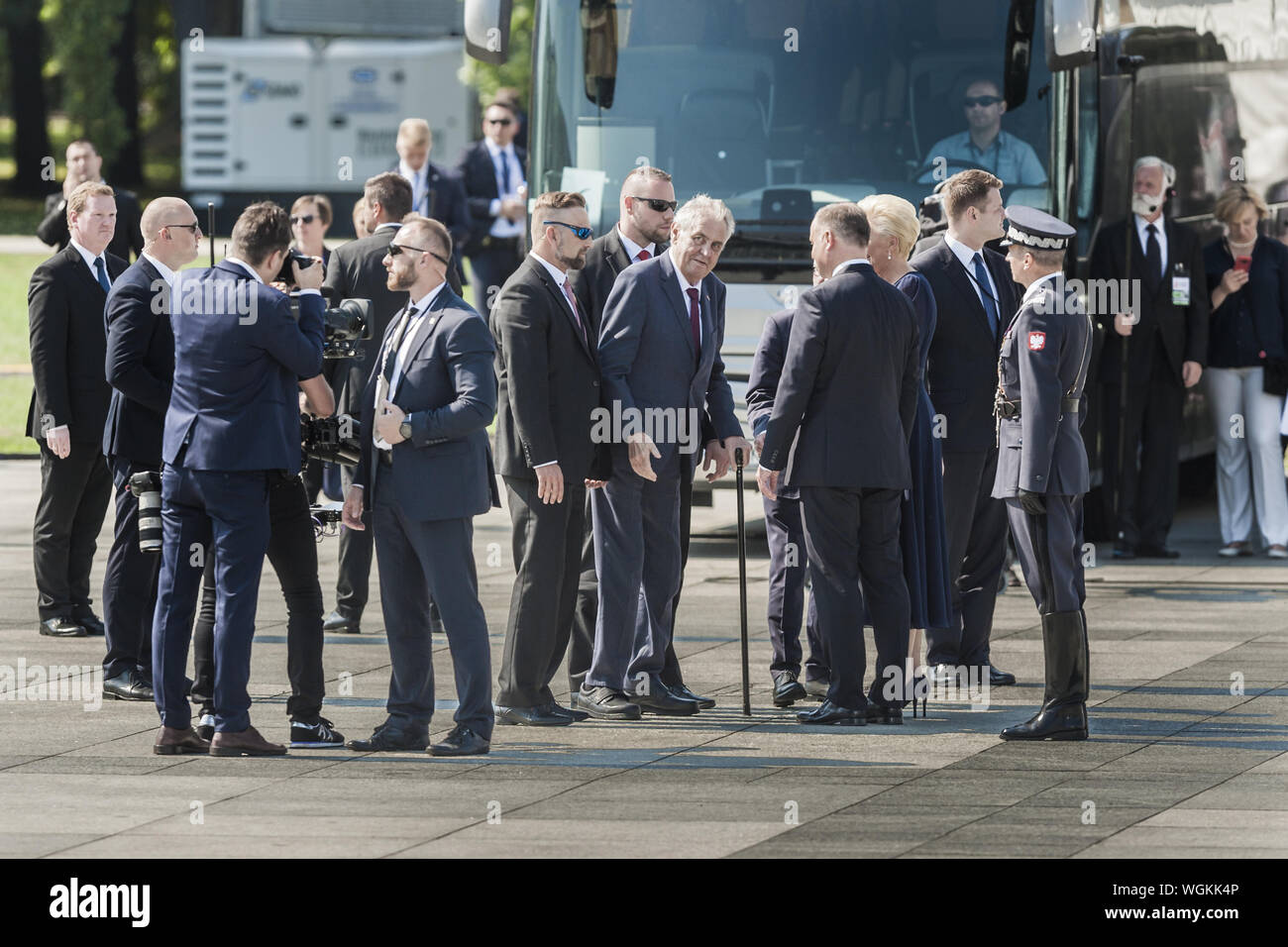 Warsaw, Mazovia, Poland. 1st Sep, 2019. Milos Zeman, President of the Czech Republic, in the celebrations in Warsaw of the 80th anniversary of the outbreak of the World War II Credit: Celestino Arce Lavin/ZUMA Wire/Alamy Live News Stock Photo