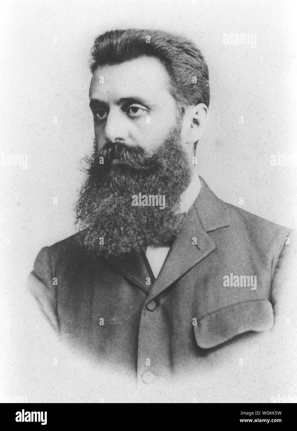 Theodor Herzl, Theodor Herzl (1860 – 1904) Jewish Austro-Hungarian journalist, playwright, political activist, and writer who was the father of modern political Zionism. Stock Photo