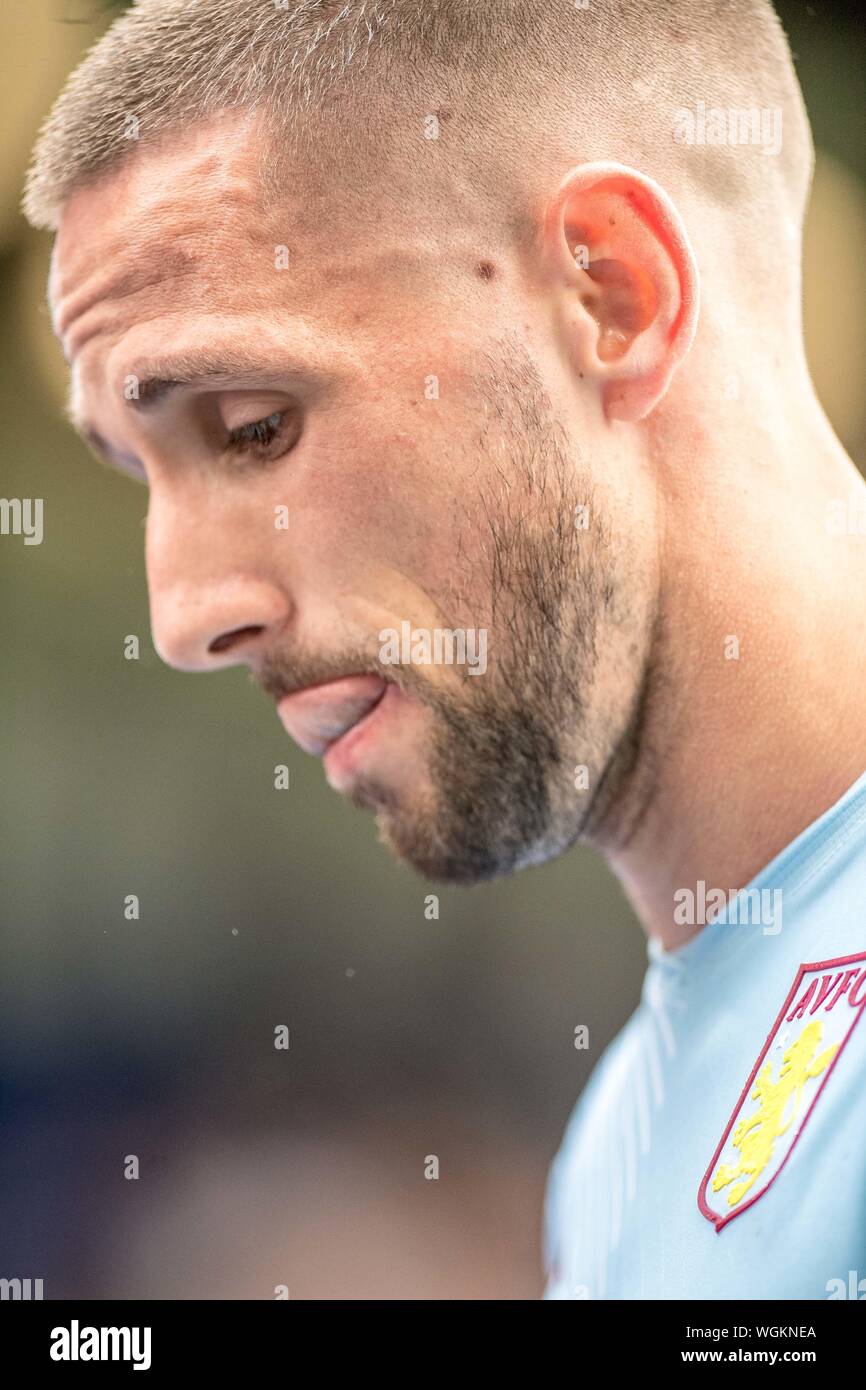 LONDON, ENGLAND - AUGUST 31: Conor Hourihane of Aston Villa during the Premier League match between Crystal Palace and Aston Villa at Selhurst Park on August 31, 2019 in London, United Kingdom. (Photo by Sebastian Frej/MB Media) Stock Photo