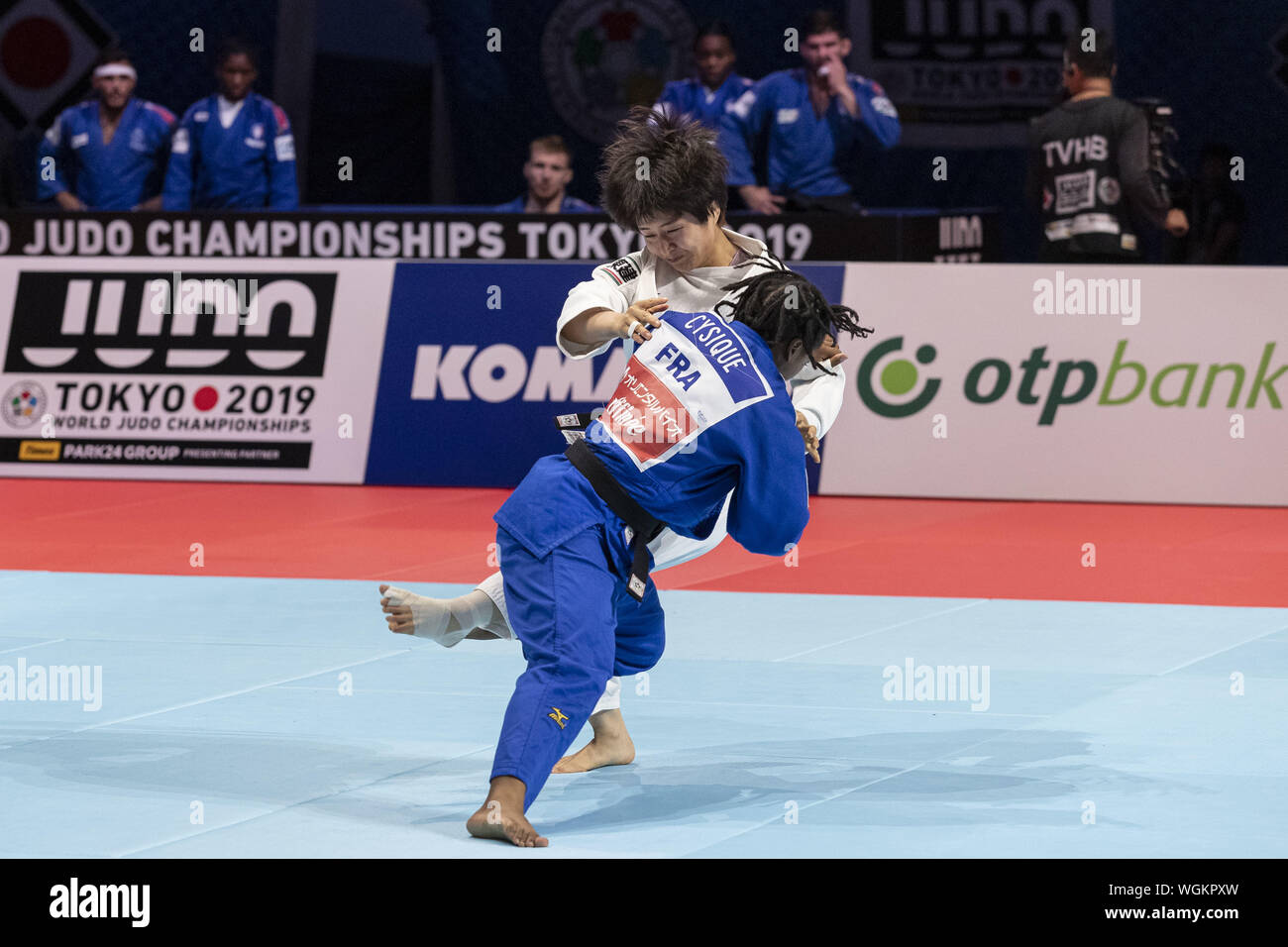 Tokyo, Japan. 1st Sep, 2019. Sarah Leone Cysique of France competes