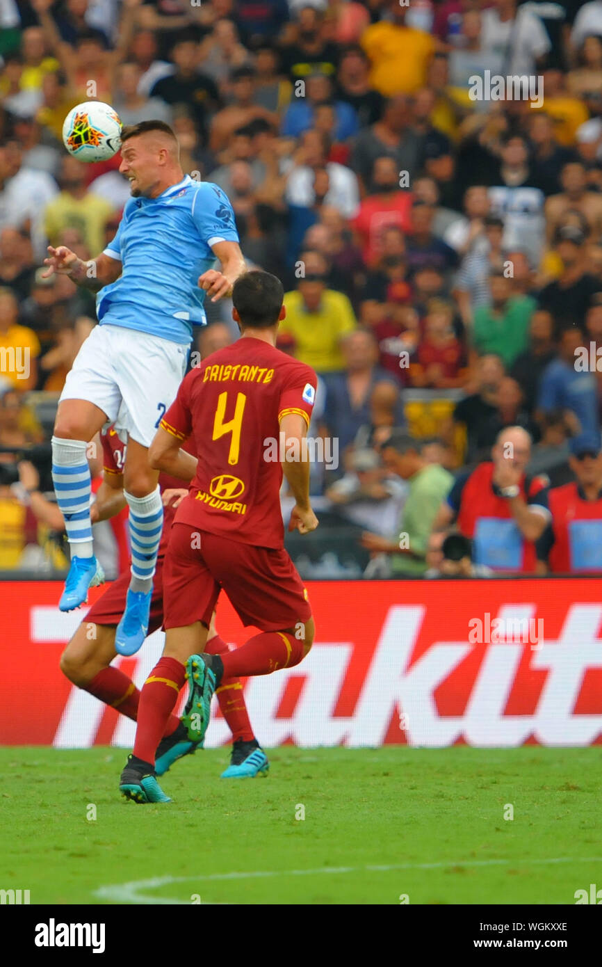 Roma Italy 01 Sep 2019 Milinkovic Savic Lazio During Lazio Vs Roma Italian Soccer Serie A Men Championship Credit Lps Renato Olimpio Alamy Live News Stock Photo Alamy