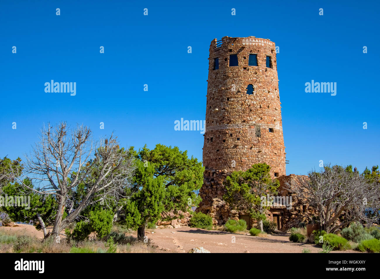 Desert View Watchtower, Grand Canyon, South Rim, Arizona Stock Photo ...