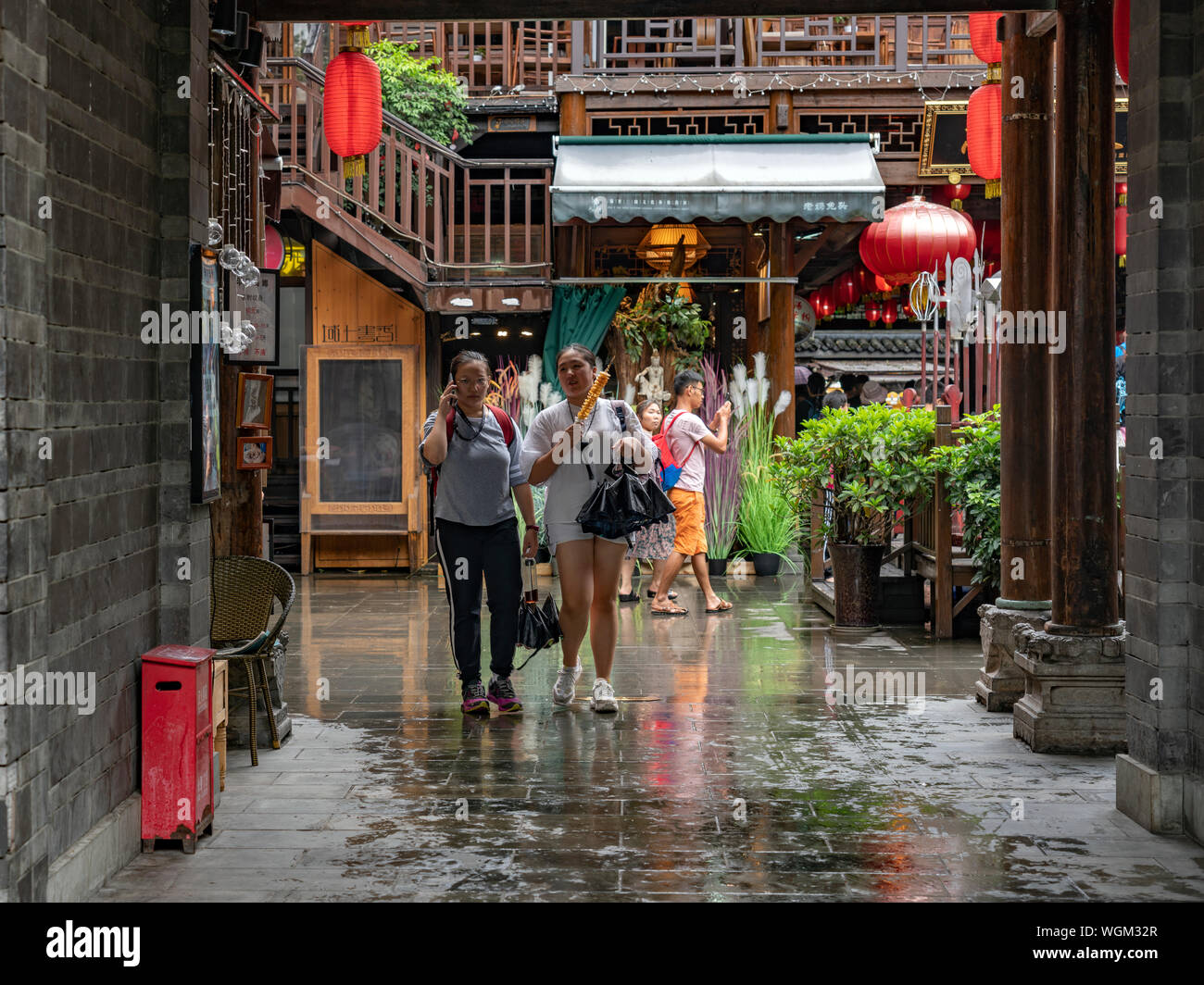 Chengdu ancient town street hi-res stock photography and images - Alamy