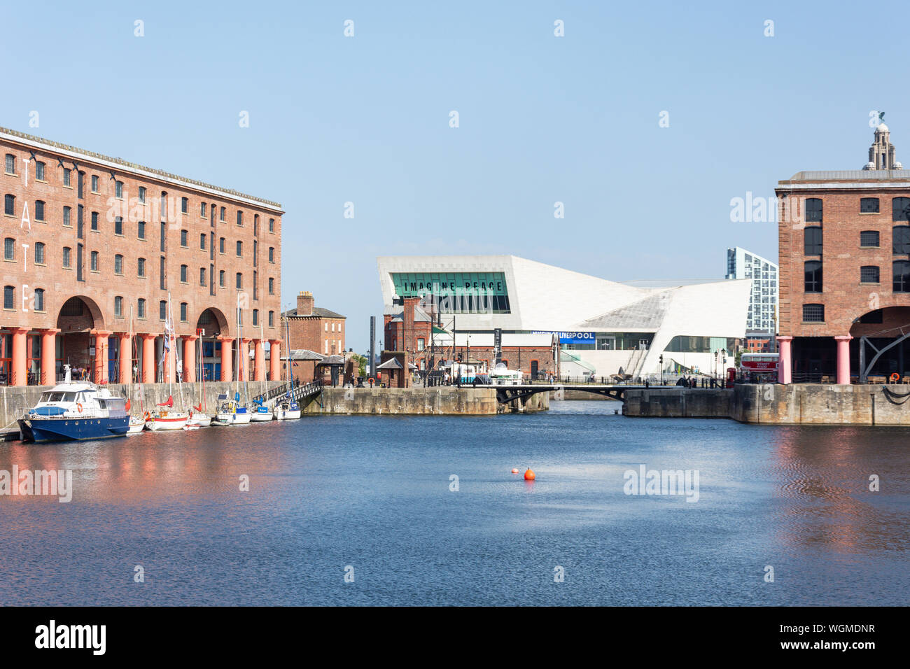 The Museum of Liverpool from Royal Albert Dock, Liverpool Waterfront, Liverpool, Merseyside, England, United Kingdom Stock Photo