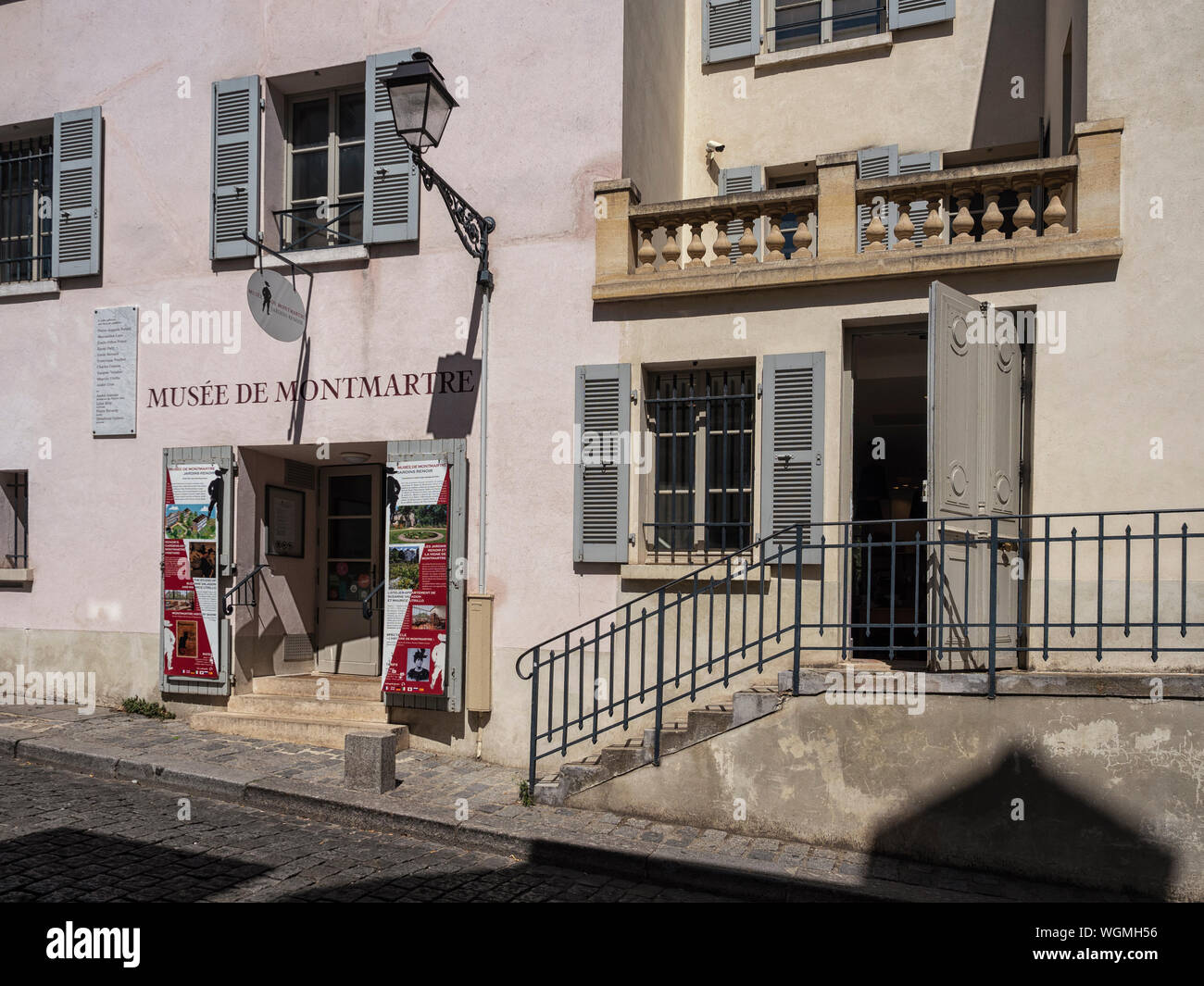 PARIS, FRANCE - AUGUST 04, 2018:  Entrance to Musée de Montmartre museum in Rue Cortot Stock Photo