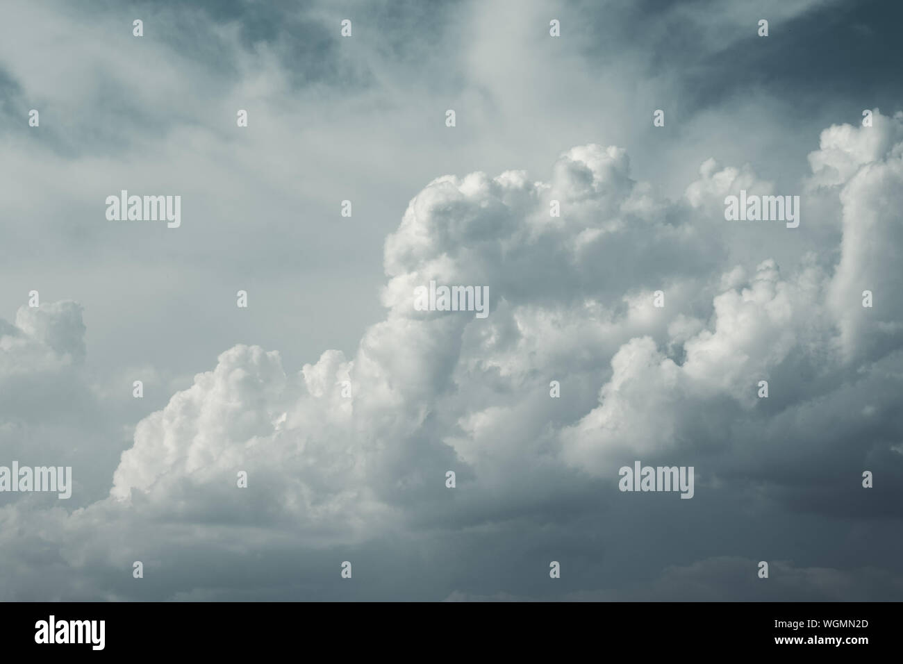 Aerial view on a big white fluffy cloud Stock Photo - Alamy