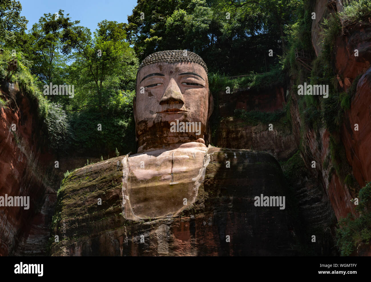 The Giant Leshan Buddha near Chengdu, China Stock Photo