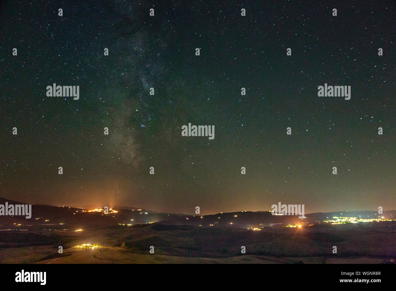 Milky Way over Abruzzo, Italy Stock Photo