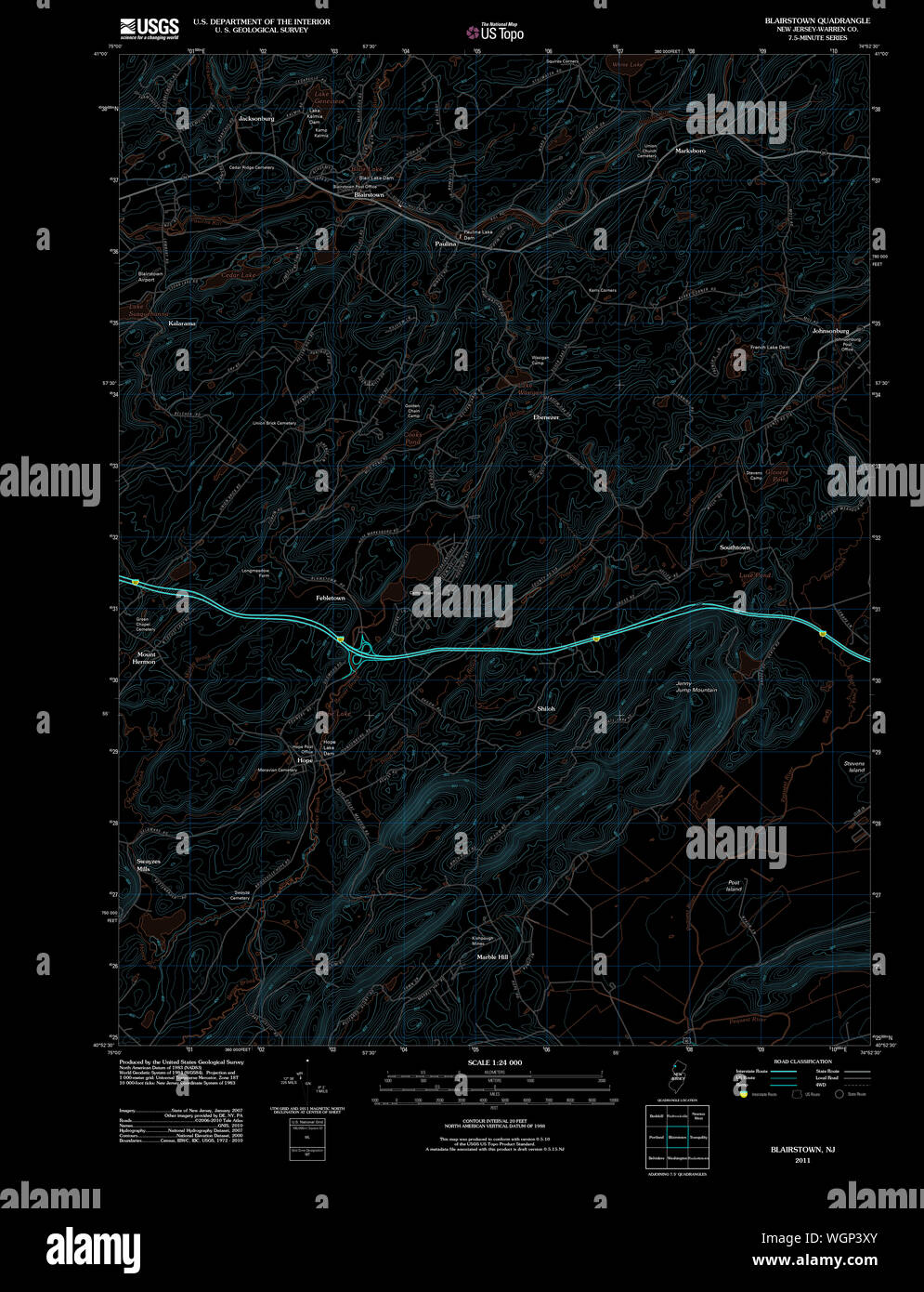 Map of blairstown hires stock photography and images Alamy