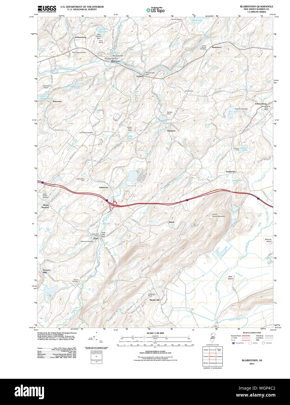 Map of blairstown hires stock photography and images Alamy
