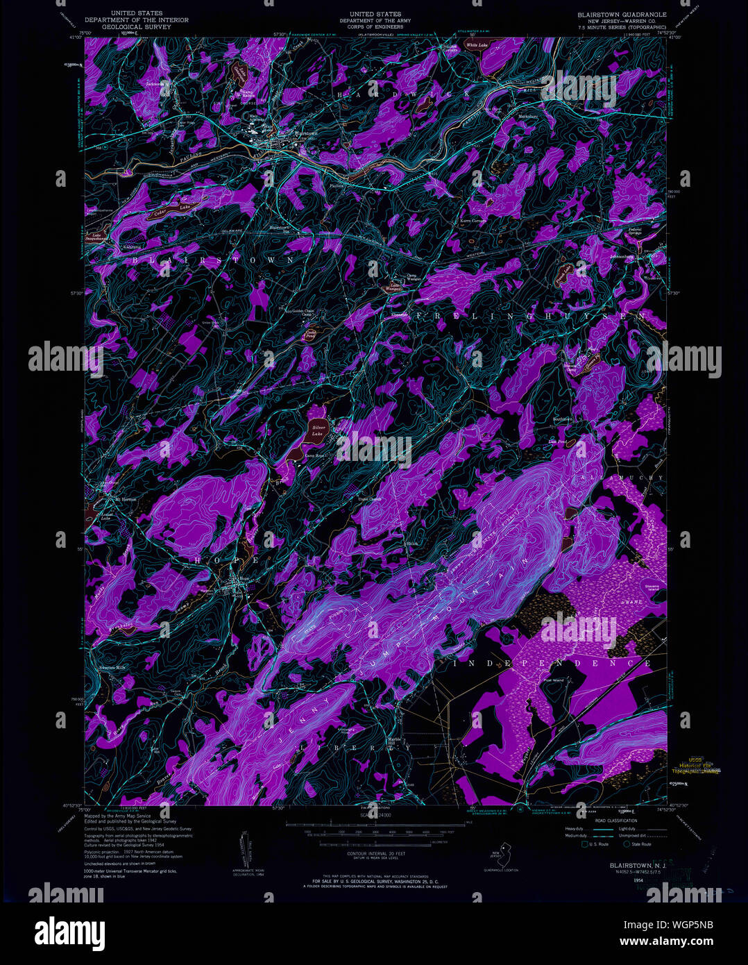 Blairstown map hires stock photography and images Alamy