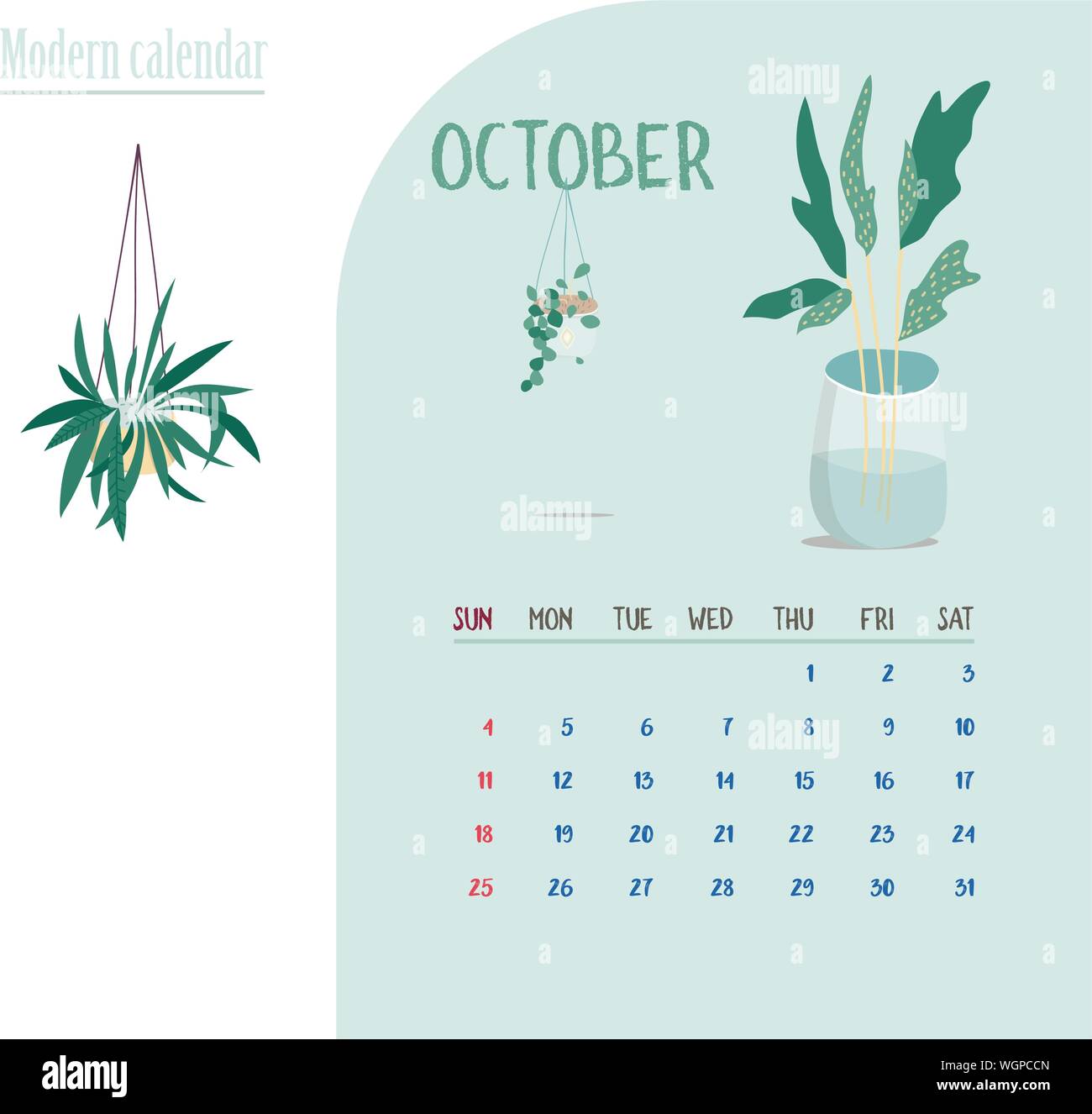 Paper Undated Floral Monthly Calendar Printable Garden Calendar