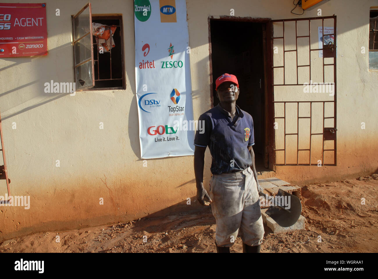 Petrol Station Worker Attendant, Zambia, Africa Stock Photo Alamy