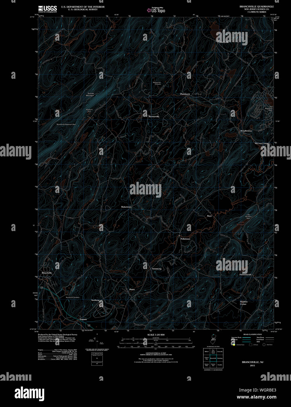 Map of branchville hires stock photography and images Alamy