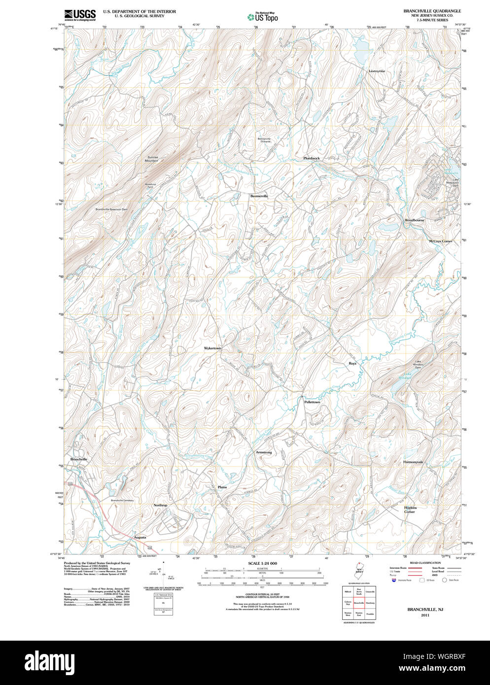 Map of branchville hires stock photography and images Alamy