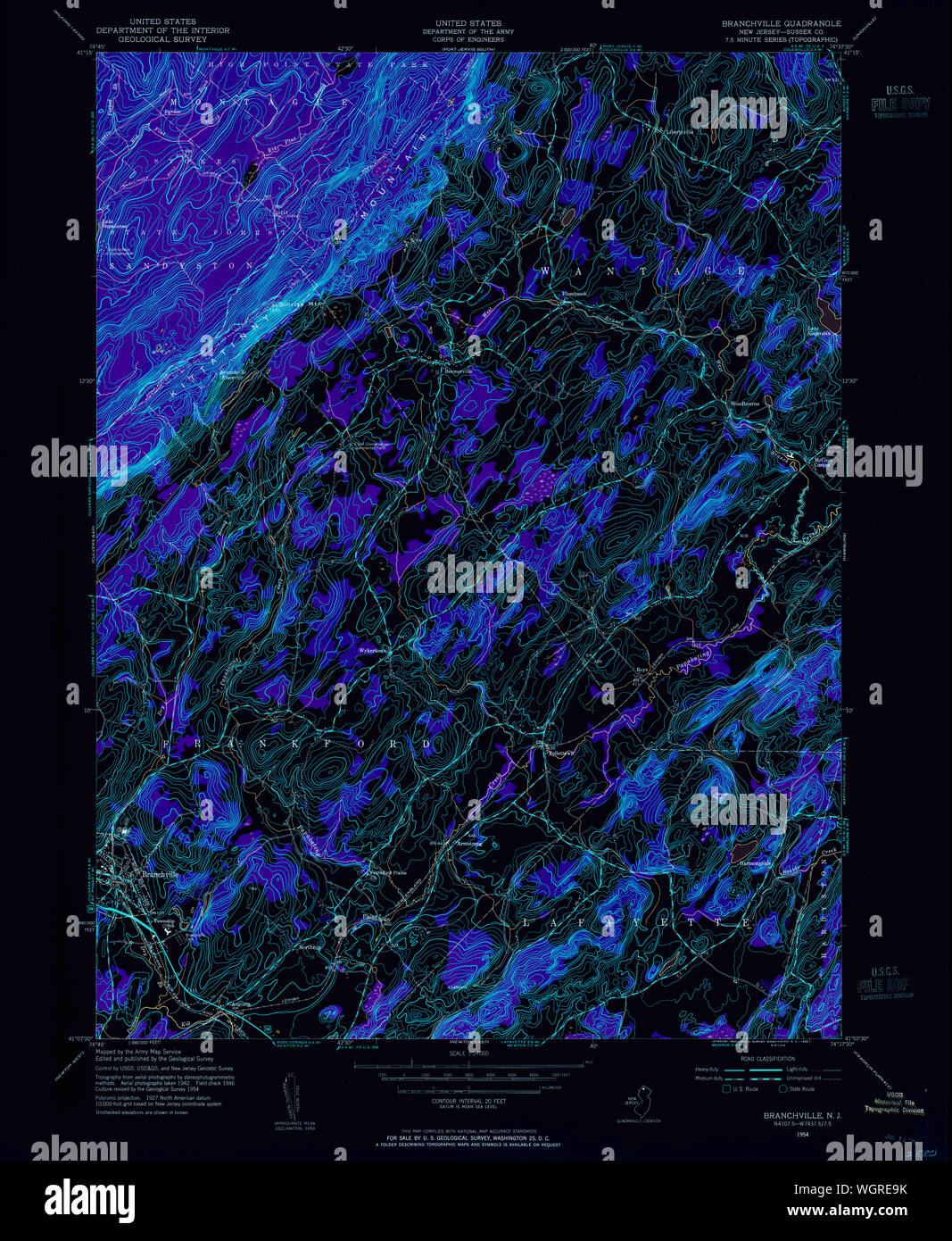 Branchville new jersey map hires stock photography and images Alamy