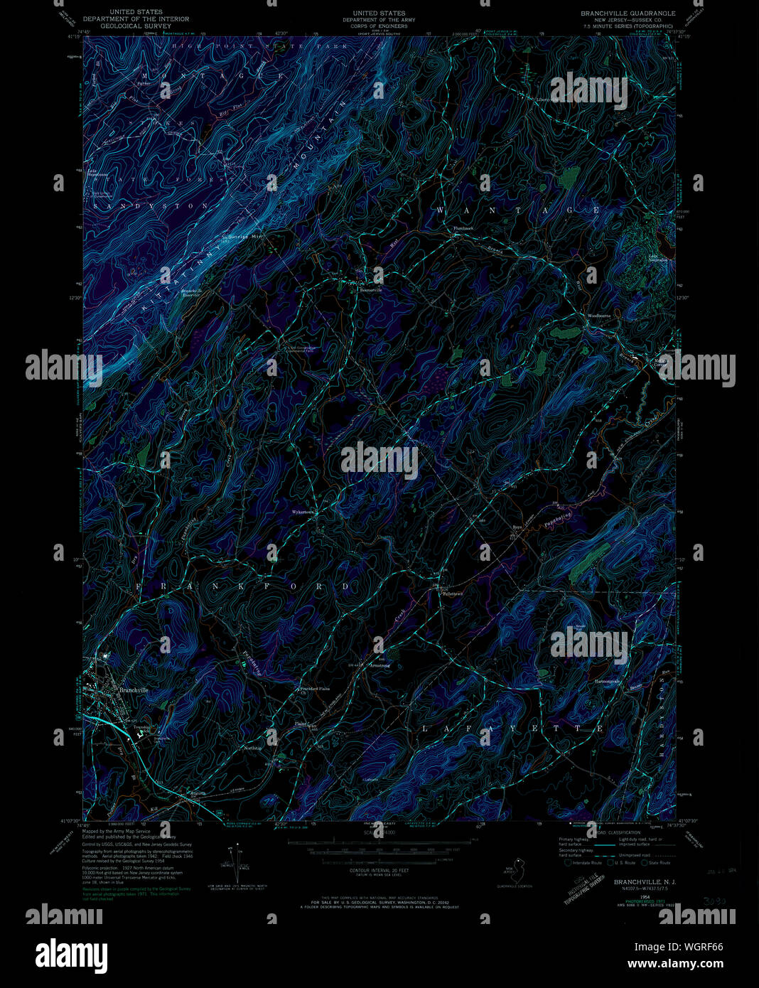 Map of branchville hires stock photography and images Alamy