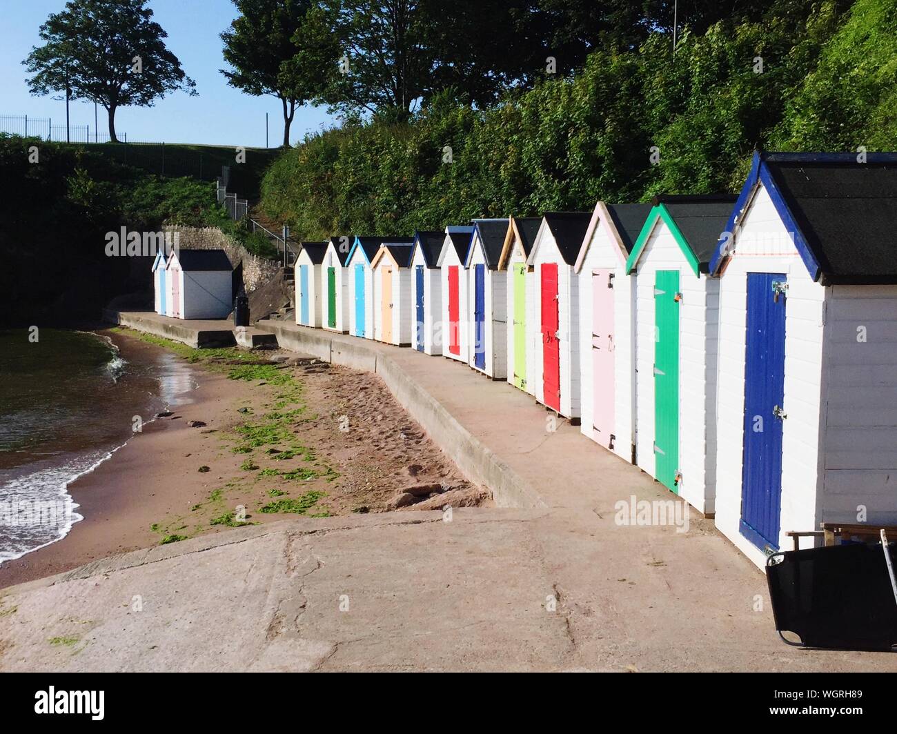 Beach side huts hi-res stock photography and images - Alamy