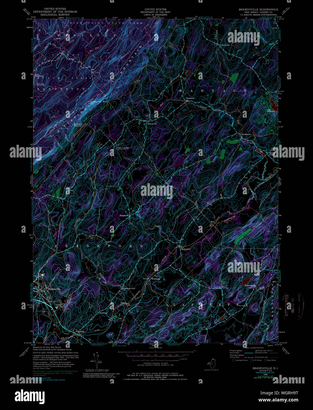 Map of branchville hires stock photography and images Alamy