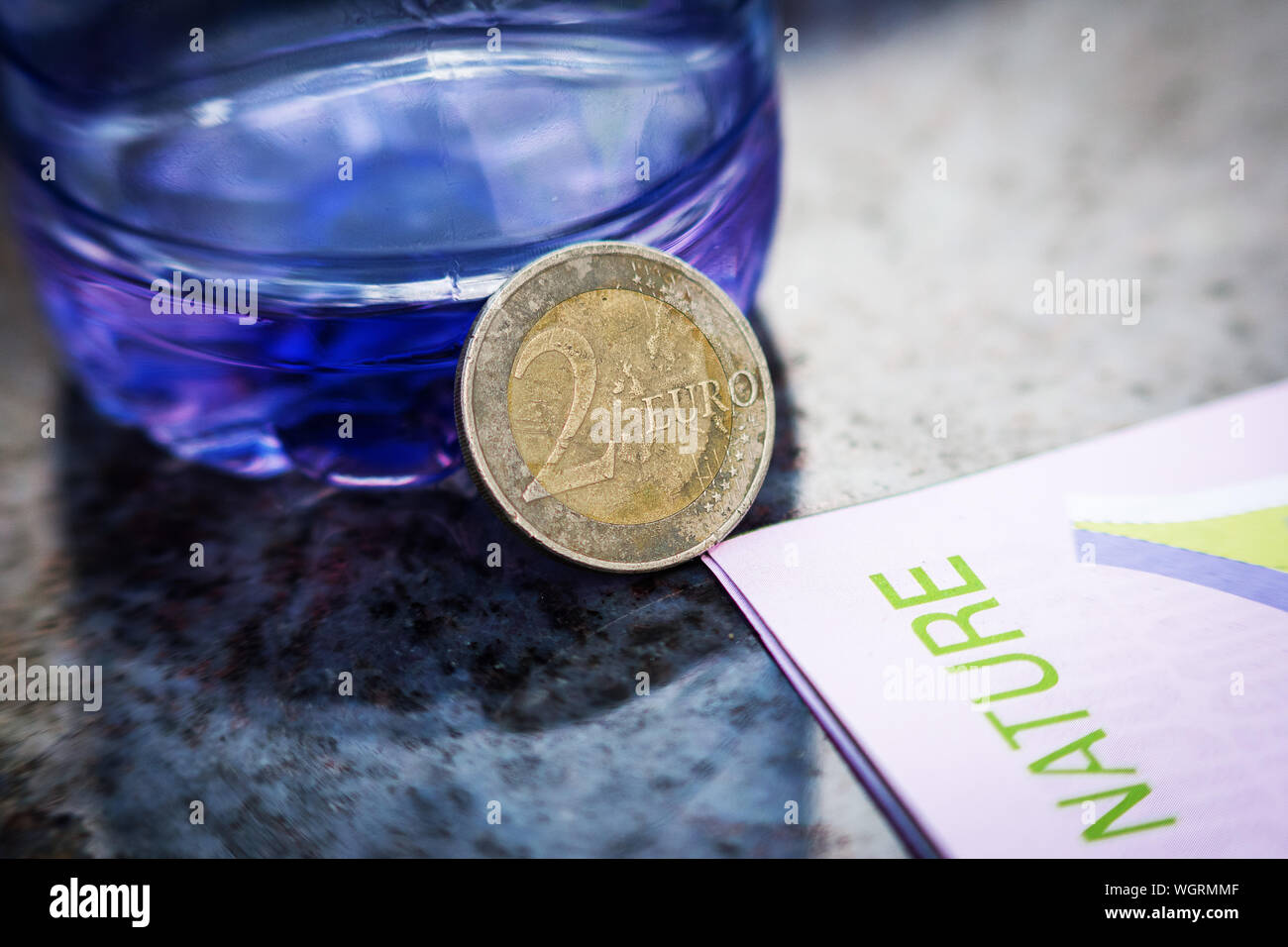 Conceptual Close-up Of Two Eurocent Coin Stock Photo