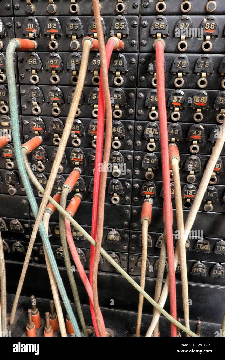 Old fashioned telephone switchboard hires stock photography and images