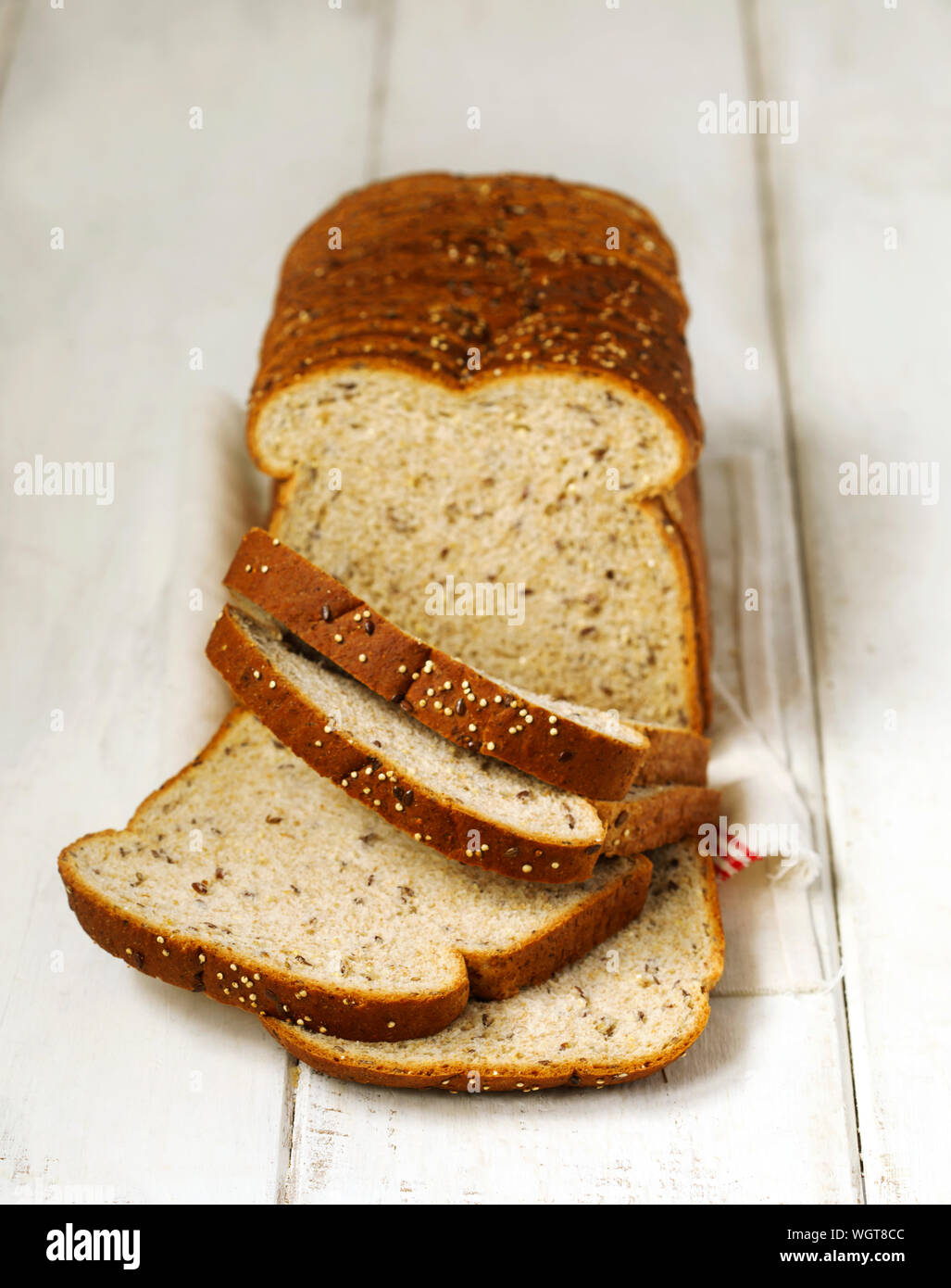 Flax and Quinoa Whole Grain Bread Stock Photo Alamy
