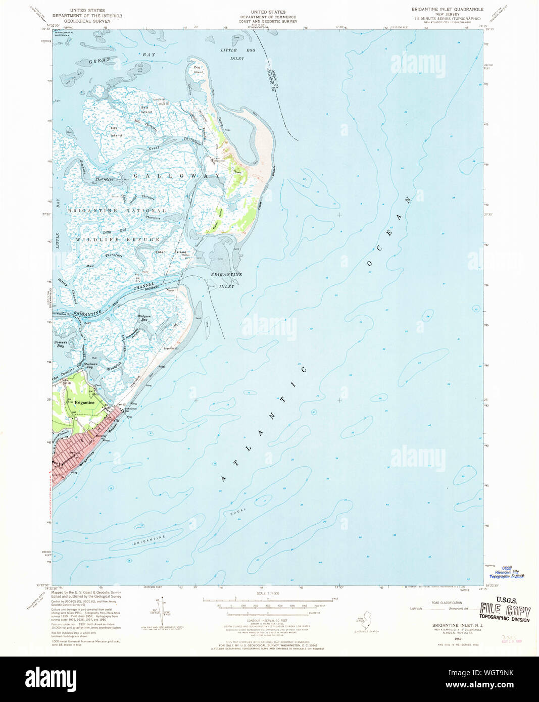 Brigantine new jersey map hires stock photography and images Alamy